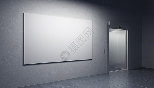电梯框架电梯大厅的空白图片背景