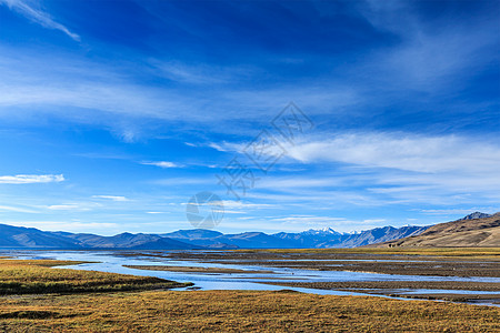 托伯莫里喜马拉雅山的托莫里湖,拉达克,背景