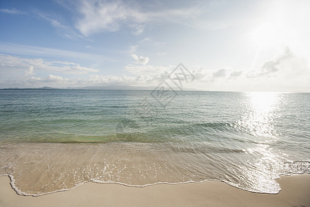 洁颜水海滩上的水边泰国KohPhaNn背景