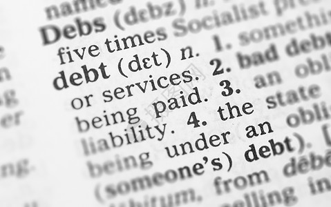 词债词典定义的观图像债务字典定义的观图像图片