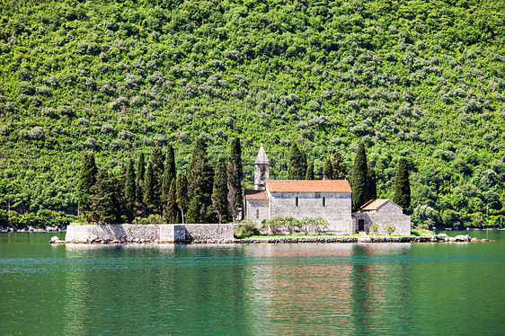 乔治教堂岛上,波斯,黑山图片