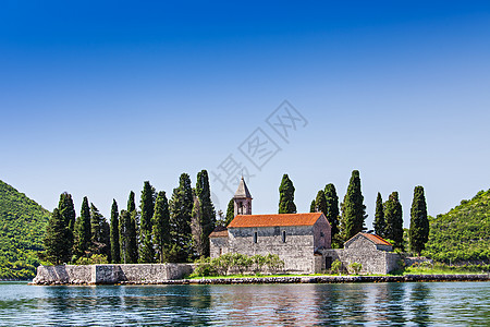 乔治教堂岛上,波斯,黑山图片