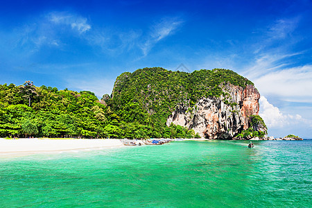 非常美丽的海滩,清澈的水,泰国图片