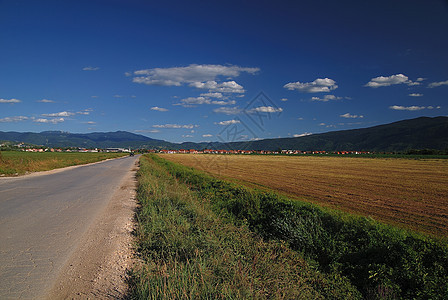 乡村的公路边图片
