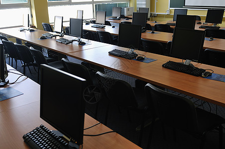 全新的计算机与TFT器现代教室学校图片