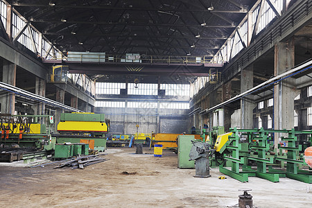 钢铁厂钢铁机械零件现代工厂室内大厅背景图片