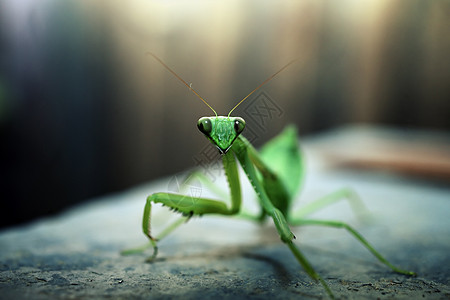 绿色螳螂的观照片图片