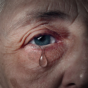 老抑郁老心理健康问题与孤独情绪疾病关,基于悲伤化学失衡引焦虑,因为衰老的人的眼睛哭了滴眼泪图片