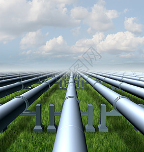 天然气管道三维金属管道,输送液体燃料能源气体石油产品,电力商品分布运输的象征背景图片