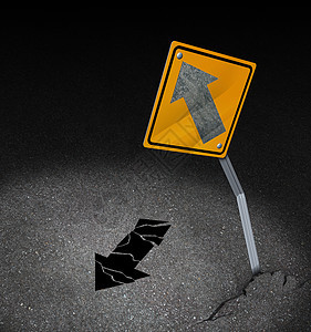 方向问题业务个符号,个损坏的交通标志,个丢失的箭头,被打破人行道上,个图标的决策危机图片