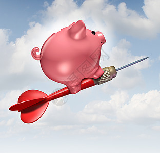 预算目标财务建议业务个储蓄罐字符骑着红色省道财务成功的象征,管理财务储蓄图片
