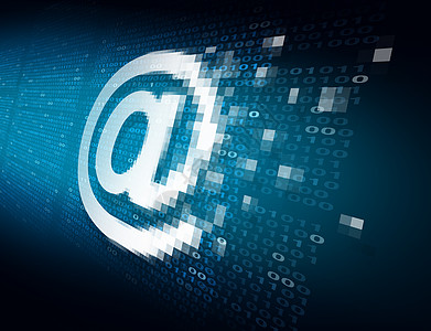 电子邮件互联网安全技术个at标志图标被加密的数据传输保护与进制代码背景线安全图标,以保护密码用户名阅读个人图片