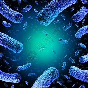 李斯特菌医学危险的细菌,引疾病,种保健符号,为微小的细菌感染三维插图图片
