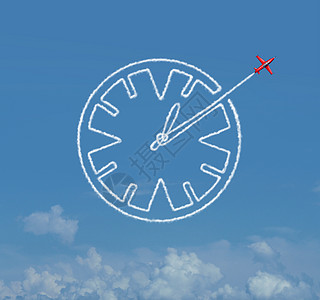 时间技能,商业时间表管理技能,架喷气式飞机,创造个空中表演烟雾轨迹,形状为时钟,个时间表日期计划图标与三维插图元图片