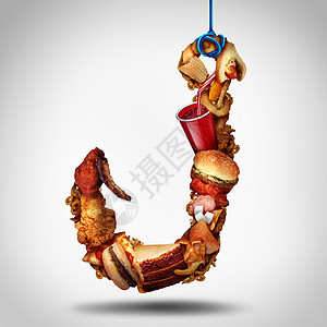 垃圾食品钩子创意图图片