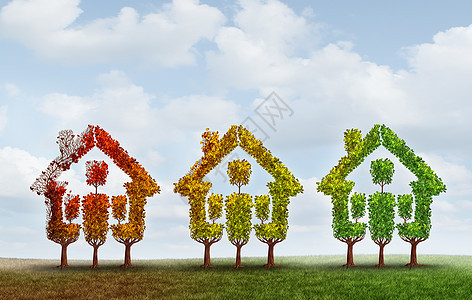 住房市场复苏房地产行业增长住宅改造的与三维插图元素图片