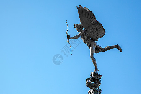 厄洛斯丘比特雕像皮卡迪利马戏,伦敦,英国图片