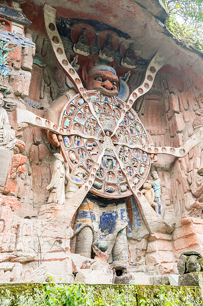 古代山坡石雕释迦牟尼佛报答父母的恩情宝鼎山,大祖,中国图片