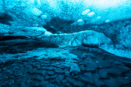 Jokulsarlon冰川冰岛的冰洞图片