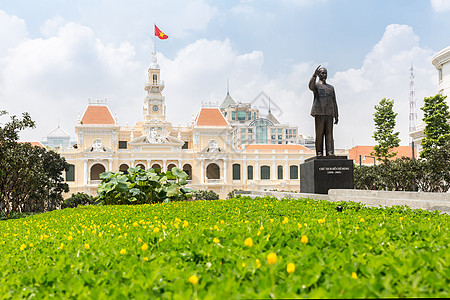 胡志明市政厅西贡越南高清图片