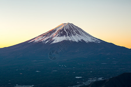 富士山冬季日出图片