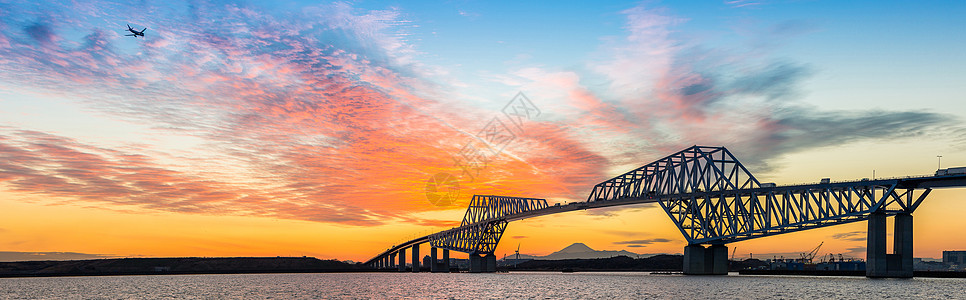 东京地标,东京门桥东京日本日落全景图片