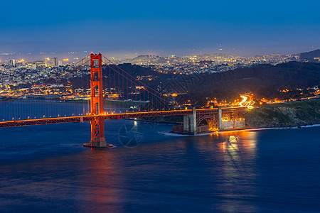 金门大桥旧金山加利福尼亚美国西海岸太平洋日落黄昏图片