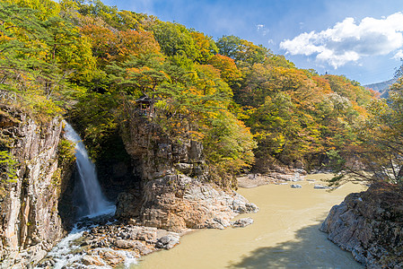 彩虹瀑布Ryuyo峡谷NikkoTochigi日本图片