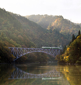 秋叶福岛桥观景点福岛核电站福岛三岛图片