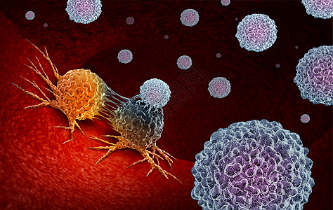 癌症卡通癌症免疫治疗种人类免疫系统治疗,种生物医学生物医学肿瘤学治疗,利用人体的自然T细胞战斗特三维渲染背景