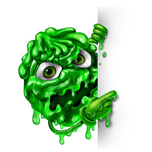 粘液特征种绿色鼻涕的,种流鼻涕的液体,形状为种传染怪物,空白标志鼻窦鼻腔感染病细菌感染的医疗疾病符图片