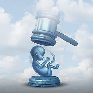 关于未出生婴儿胎儿的堕胎胎儿与司法法官木槌代表社会问题权利的与三维插图元素图片