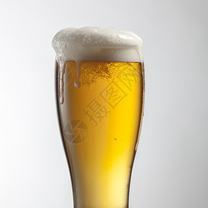 啤酒璃中分离白色背景上啤酒用璃隔离白色上图片