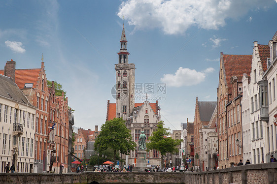 布鲁日钟楼比利时布鲁日历史中心的座中世纪钟楼布鲁日钟楼座中世纪钟楼图片