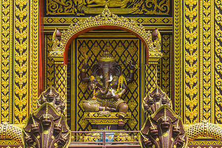 庙门装饰金叶泰国图片