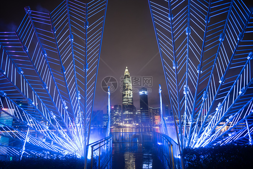 深圳城市景观夜间图片