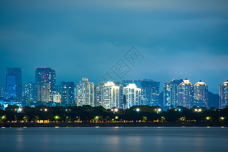 深圳城市天际线夜景,中国图片