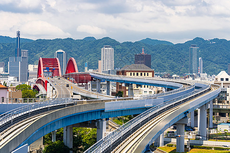 单轨轨道高速公路红桥神户市中心Hyogokansai日本图片