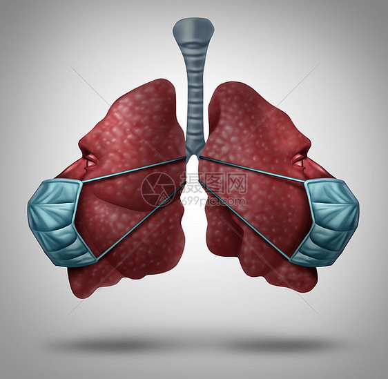 呼吸道疾病致命的肺病公共卫生呼吸污染的空气冠状病疾病传染流感爆发冠状病流感危险与3D插图元素图片