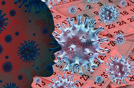 季节流感疾病传播病疾病爆发冠状病流感季节背景危险流感菌株病例大流行的医疗健康风险,疾病细胞3D插图图片