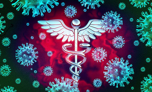 病感染医疗保健冠状病爆发病肺炎冠状病流感种危险的流感菌株病例,种大流行的医疗健康风险,以医学符图片
