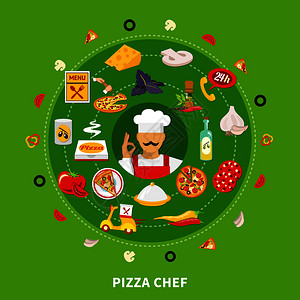 比萨饼圆形成的孤立表情符号风格的图标与比萨饼填充片小交付象形文字矢量插图披萨制造商圆形构图图片