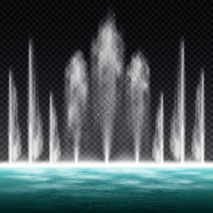 喷泉真实透明图片