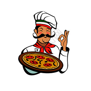 披萨标志举办晚餐高清图片