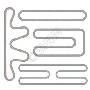 简单的赛道形状集种族轨道四个模式与顶部视图电机电路连续形状平图像矢量插图图片