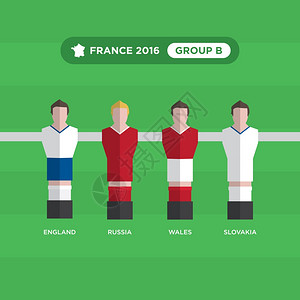 桌球足球球员,法国,2016,B可编辑矢量图片