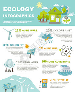 生态能源信息与生态绿色燃料符号矢量插图生态能源信息图图片