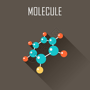 分子平图标矢量插图背景图片