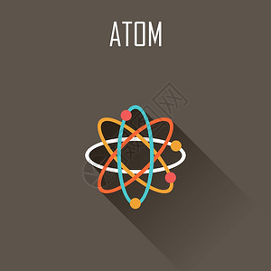原子平图标矢量插图背景图片