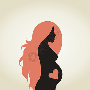 孕妇矢量插图图片